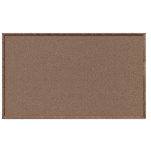 United Visual Products Decor Wood Combo Board, 72"x48", Walnut/White Porcelain & Surf UV705DEFAB-WALNUT-WHTPORC-SURF - main